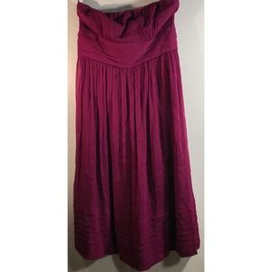 J.Crew strapless silk chiffon bridesmaid dress